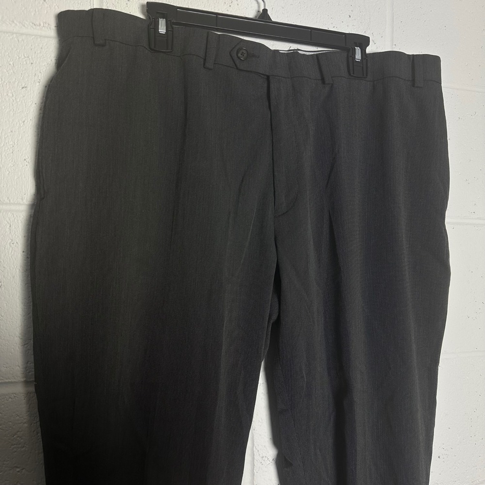 Ralph Lauren Mens Dark Gray Flat Front Stretch Dress Pants 42W x 30L